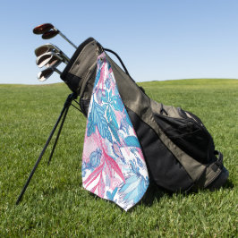 Elegante waterverf bloemendecoratie oogverblindend golfhanddoek