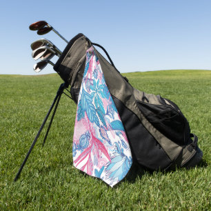 Elegante waterverf bloemendecoratie oogverblindend golfhanddoek