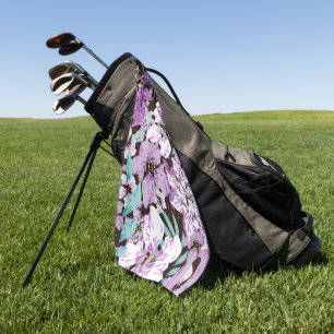Elegante waterverf bloemendecoratie oogverblindend golfhanddoek