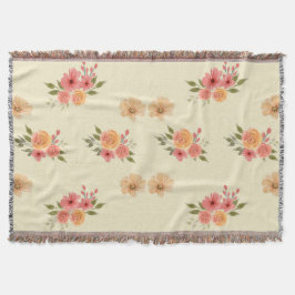 Elegante Waterverf Bloemendeken Sherpa Dekbed Deken