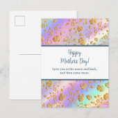 Elegante waterverf bloemendesign voor gelukkige Mo Uitnodiging Briefkaart (Voorkant / Achterkant)