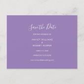 Elegante Waterverf Bloemenfoto Bewaar de datum Aankondigingskaart (Achterkant)