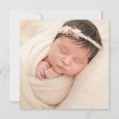 Elegante Waterverf bloemenfoto doop Kaart (Achterkant)