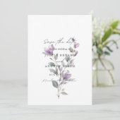 Elegante waterverf bloemenfoto save the date (Staand voorkant)