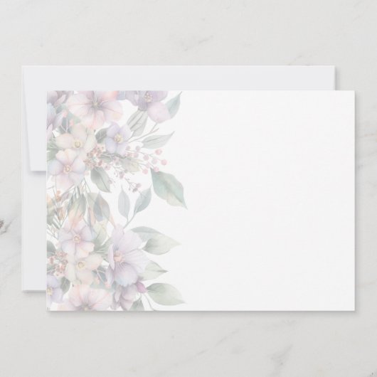 Elegante Waterverf bloemengouden bruiloft Save The Date (Achterkant)