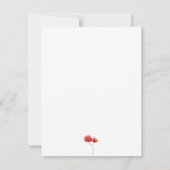Elegante Waterverf Bloemengrens Papaver Stationery Notitiekaartje (Achterkant)