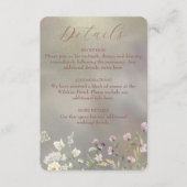 Elegante Waterverf bloemenherfst Informatiekaartje (Voorkant)