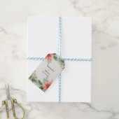 Elegante waterverf bloemenkader cadeaulabel (Met Touw)