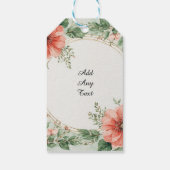 Elegante waterverf bloemenkader cadeaulabel (Achterkant)