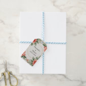 Elegante waterverf bloemenkader cadeaulabel (Met Touw)