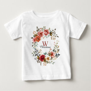 Elegante Waterverf bloemenkrans met gedempte Rozen