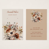 Elegante waterverf bloemenoorbel display kaart (Voorkant /achterkant)