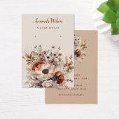 Elegante waterverf bloemenoorbel display kaart (Bureau)