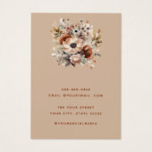 Elegante waterverf bloemenoorbel display kaart (Achterkant)