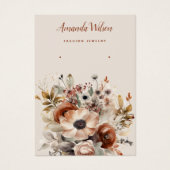 Elegante waterverf bloemenoorbel display kaart (Voorkant)