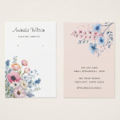 Elegante waterverf bloemenoorbel display kaart (Voorkant /achterkant)