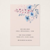 Elegante waterverf bloemenoorbel display kaart (Achterkant)