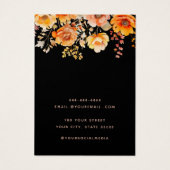 Elegante waterverf bloemenoorbel display kaart (Achterkant)