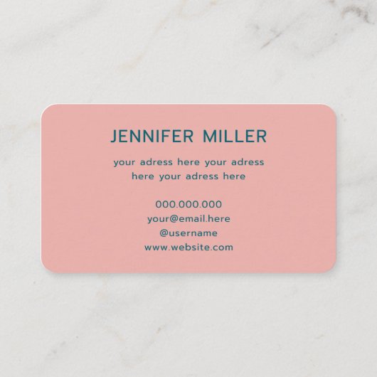 Elegante waterverf bloemenpastel donkerblauw visitekaartje (Achterkant)