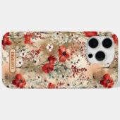 Elegante Waterverf Bloemenpatroon gepersonaliseerd Case-Mate iPhone Case (Achterkant (horizontaal))