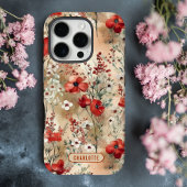 Elegante Waterverf Bloemenpatroon gepersonaliseerd Case-Mate iPhone Case