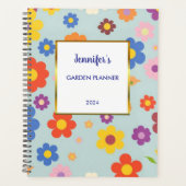 Elegante waterverf bloemenpatroon persoonlijke tui planner (Voorkant)