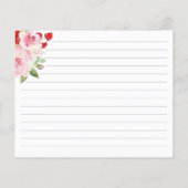 Elegante Waterverf bloemenrecept Kaart (Achterkant)