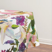 Elegante Waterverf Bloemenroze Paarse wit groen Tafelkleed (Voorbeeld)