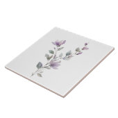 Elegante waterverf bloemenschilderij tegeltje (Zijkant)