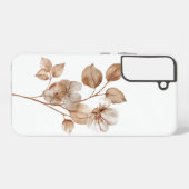 Elegante Waterverf bloementelefoonhoesje en Hoesje Samsung Galaxy Hoesje (Achterkant horizontaal)