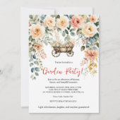Elegante waterverf bloementuin feest uitnodiging (Voorkant)