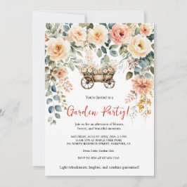 Elegante waterverf bloementuin feest uitnodiging
