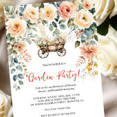 Elegante waterverf bloementuin feestuitnodiging feestdagenkaart