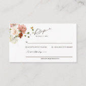 Elegante Waterverf bloementuin RSVP Informatiekaartje (Voorkant)