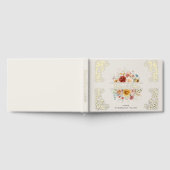 Elegante Waterverf Bloementuin Trouwgoud Gastenboek (Volledig)