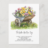 Elegante Waterverf bloementuin verhuizen Aankondigingskaart (Voorkant)