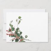 Elegante Waterverf bloemenvakantie Feestdagenkaart (Achterkant)