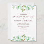 Elegante waterverf bloemenverlovingsfeest kaart (Voorkant)