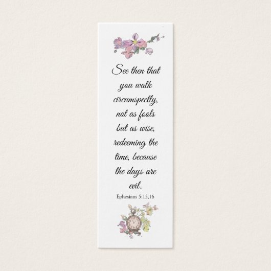 Elegante Waterverf Bloemenwijsheid Mini Visitekaartjes (Voorkant)