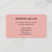 Elegante waterverf bloemenzwart visitekaartje (Achterkant)