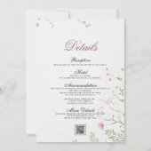 ELEGANTE WATERVERF BLOEMIG ABSTRACT RSVP & BRUILOF KAART (Achterkant)