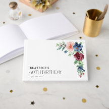 Elegante Waterverf Bloemige 60e Verjaardag 
