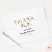 Elegante Waterverf Bloemige Bedank Sticker (Envelop)