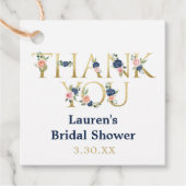 Elegante waterverf bloemige bedankjes bedankjes labels (Voorkant)