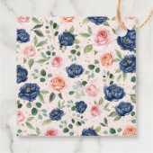 Elegante waterverf bloemige bedankjes labels (Achterkant)