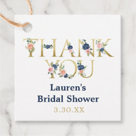 Elegante waterverf bloemige bedankjes labels