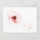 Elegante waterverf bloemige bedankkaart briefkaart (Voorkant)