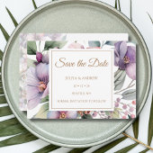 Elegante waterverf bloemige bruiloft save the date