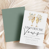 Elegante waterverf bloemige champagne bruidsdouche kaart