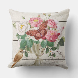 Elegante waterverf bloemige Franse stoffige achter Kussen